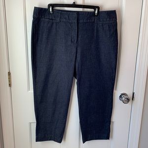 Ann Taylor Factory, dress denim capris, size 14, excellent condition